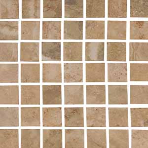 Reale Travertino 12 by 12 Mosaic Walnut